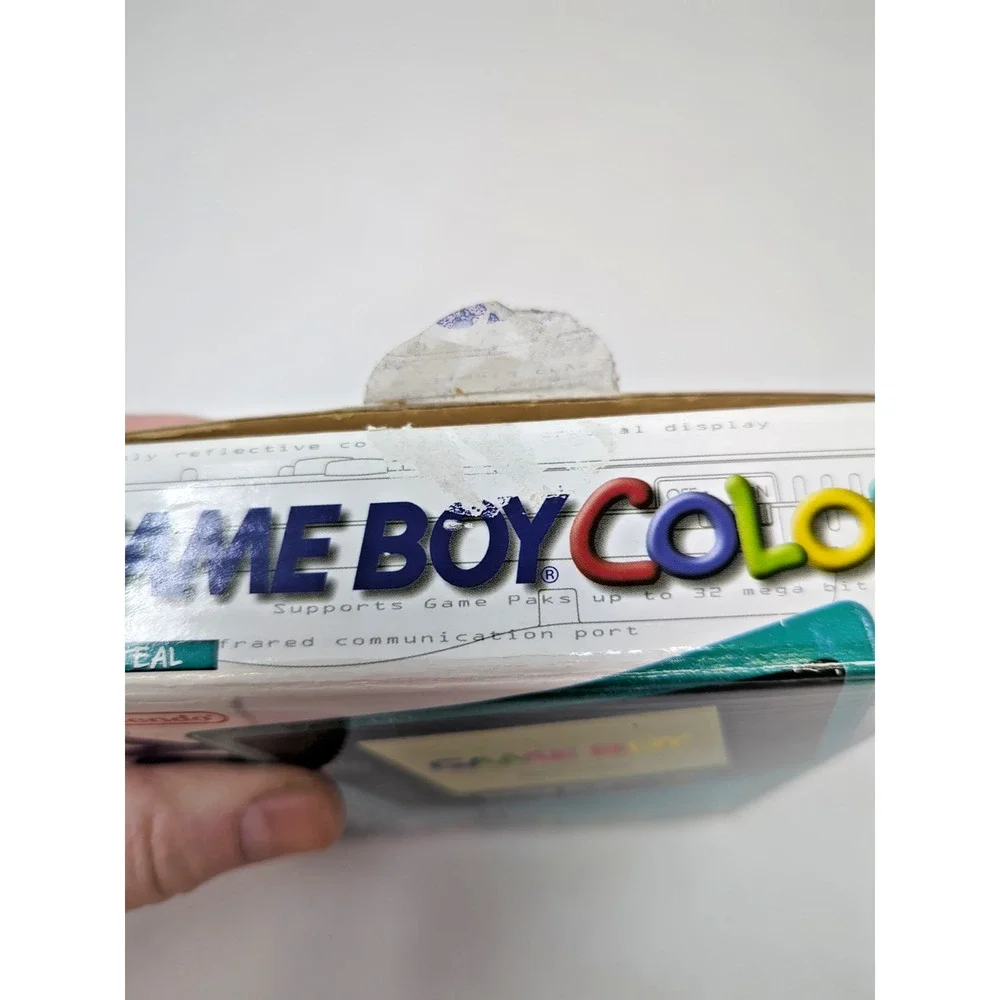 Nintendo Game Boy Color Handheld Console Teal Complete in Box CIB USA inserts